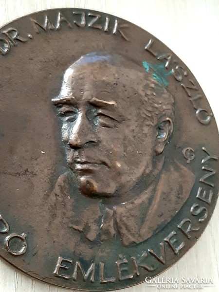 Dr majzik László long jump memorial competition marked bronze plaque 10.2 cm diameter