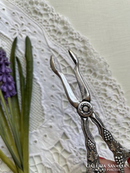 Silver-plated grape scissors decorated with beautiful grapes