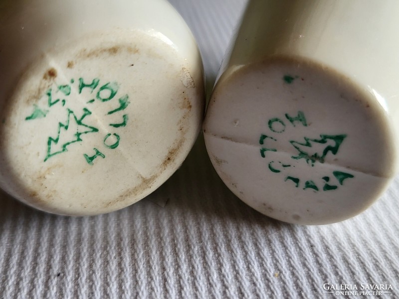 Hollóházi porcelán_mini vázák párban