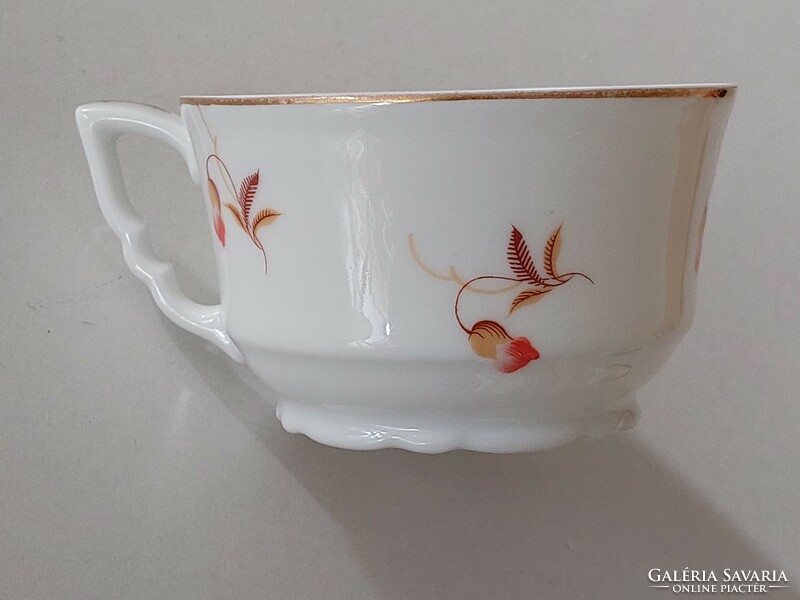 Régi Zsolnay porcelán virágos csésze 1 db