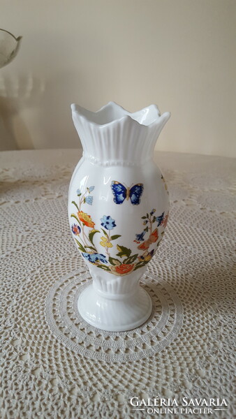 Beautiful English Aynsley bone china small vase with butterflies and flowers