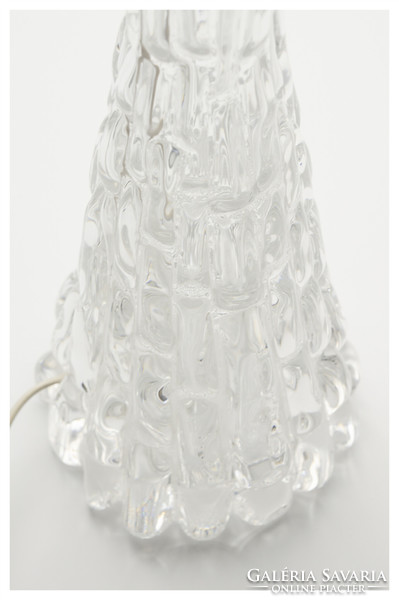 Vintage orrefors crystal glass table lamp from the 60s | carl fagerlund design | rd 1477