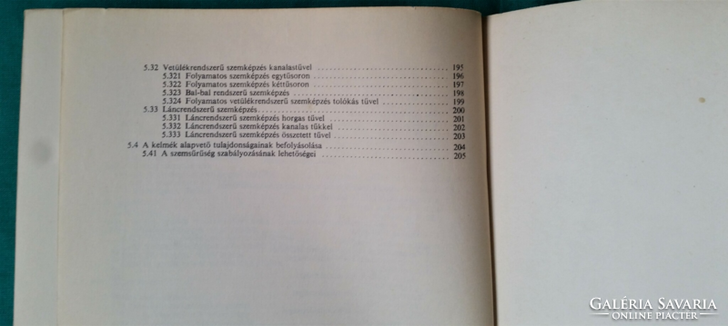 Bock Sándor: Textilipari alapismeretek> Műszaki > Középiskolai > Könnyűipari szakkönyv