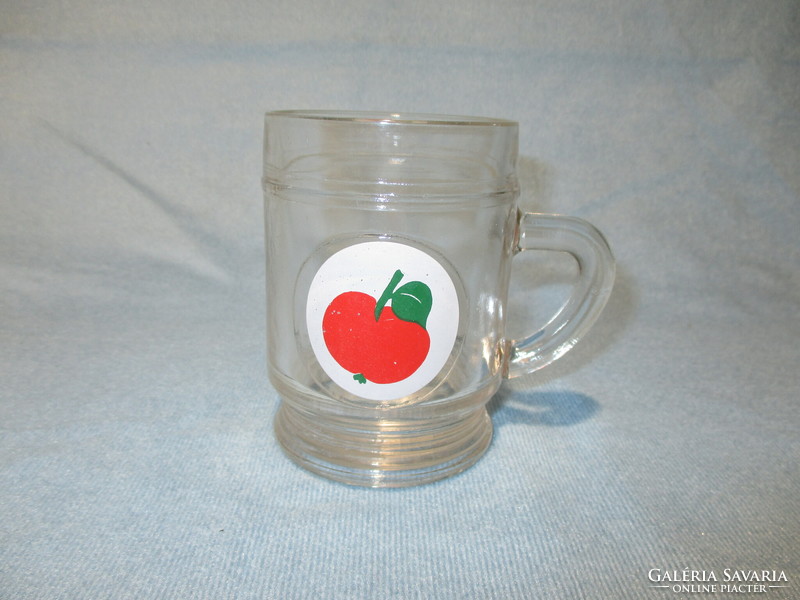 Ovis üveg pohár alma jellel