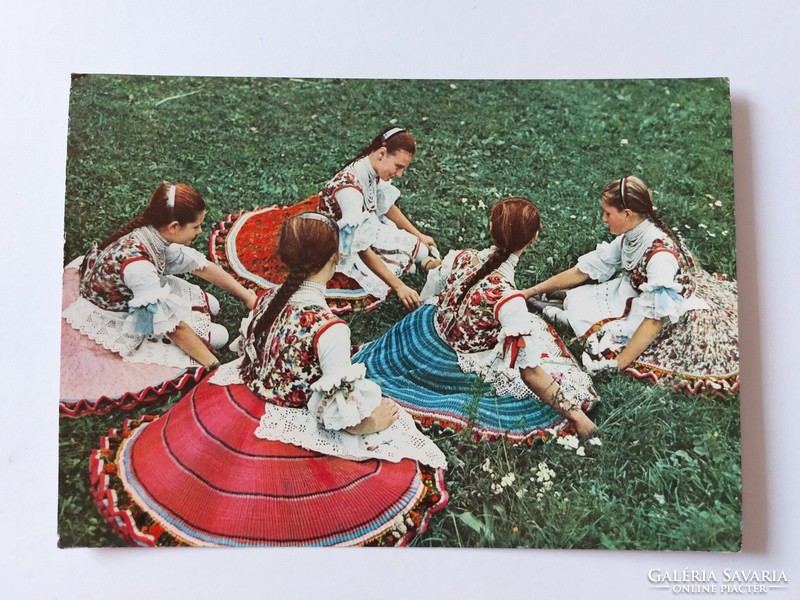 Old postcard Bujak folk costume 1968