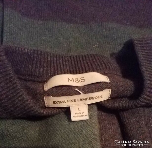 Marks&Spencer férfi gyapjú pulóver L