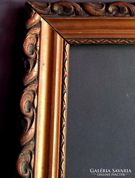 Antique wooden picture frame negotiable art nouveau design