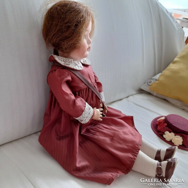 Heubach doll with antique porcelain head, marked, numbered
