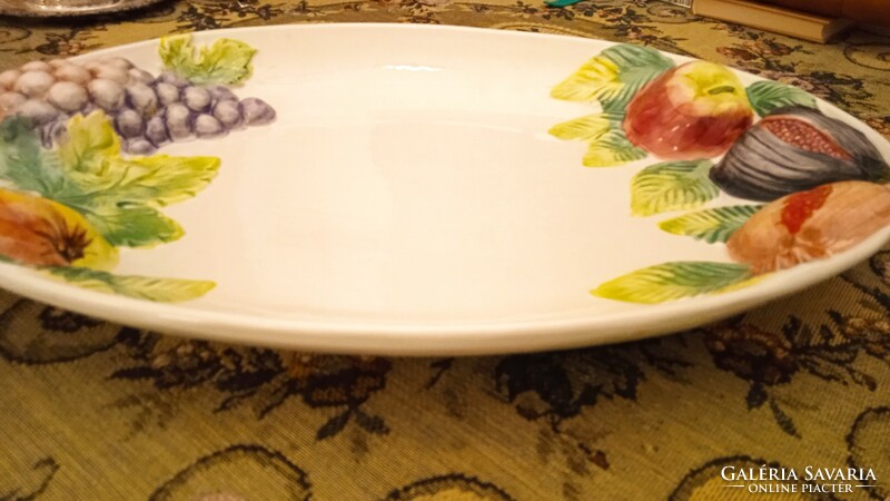 Huge Italian faience fruit serving bowl