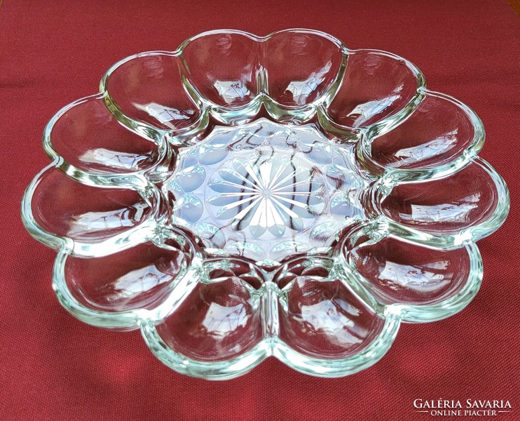 Glass egg holder egg serving bowl Easter plate egg bowl