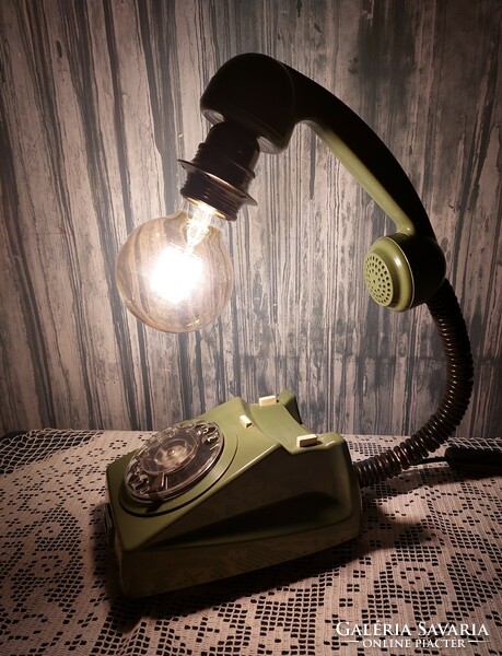 Design lámpa - retró telefonos design lámpa - tárcsás telefon lámpa - loft lámpa - saját készítés