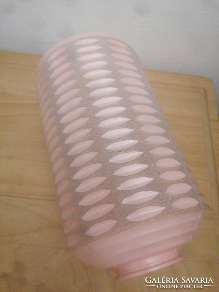 Retro pink glass lampshade