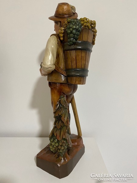 Vintage beautiful wood carved statue