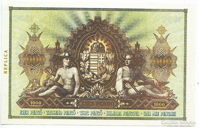 Hungary 1000 pengő draft unc