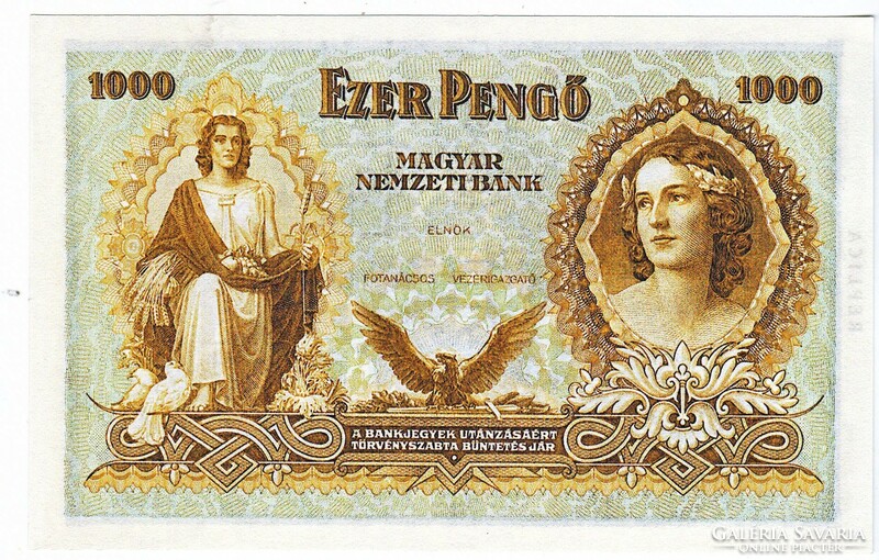Hungary 1000 pengő draft unc