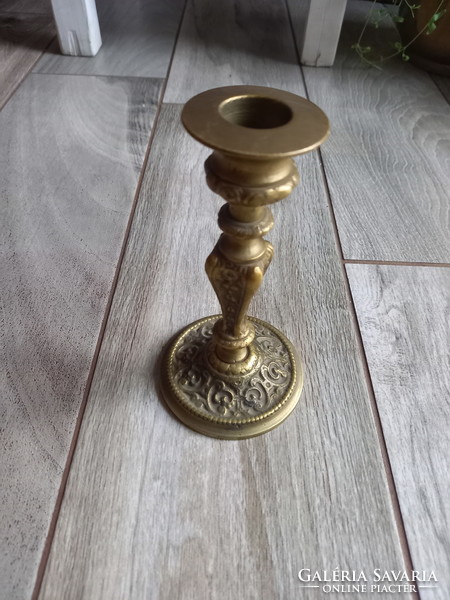 Luxurious antique copper candle holder (15x8 cm)
