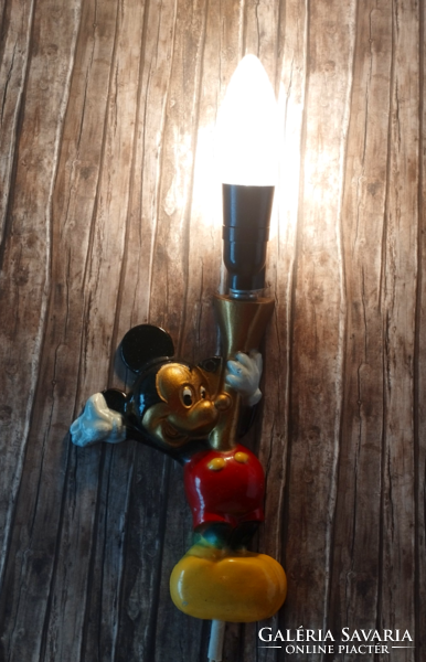 Old mickey mouse metal wall lamp