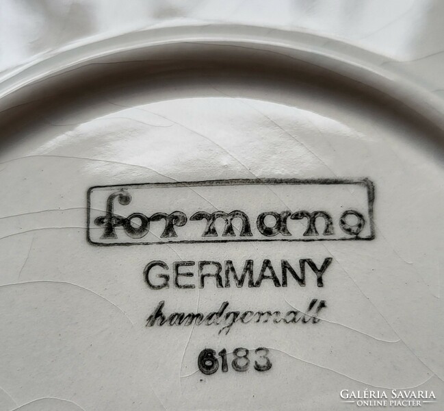 Formano kézzel festett német porcelán tortatál tál