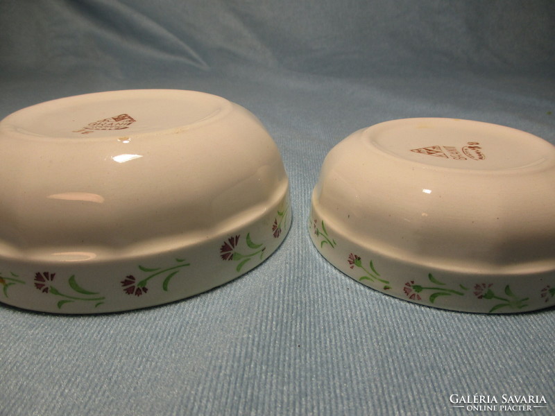 2 rare small granite bowls from Kispest with a sedge pattern