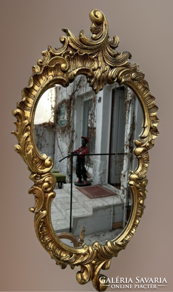 Díszes barokk rokokó stílusú fali tükör