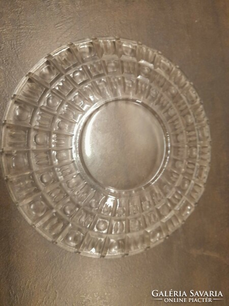 Art deco style old glass cake plate