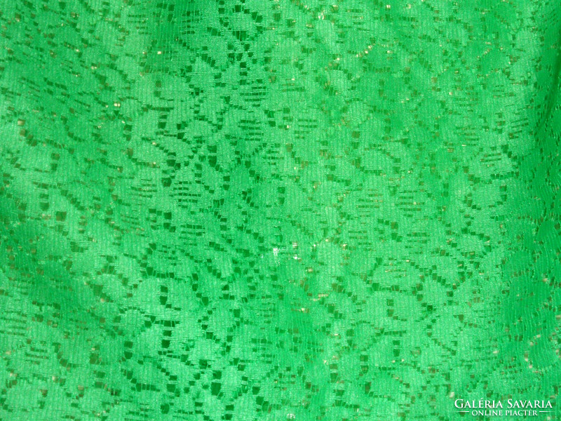 Vintage zöld színű gépi csipke női blúz, felső ( 46-os )