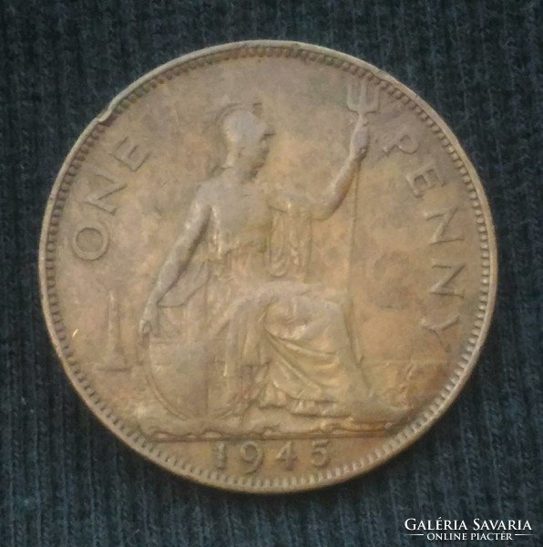 Anglia One penny 1945 - 0031