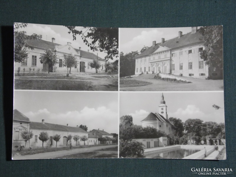 Postcard, boly, mosaic details, Batthyány-Montenuovo-castle, beach, Staltalán school