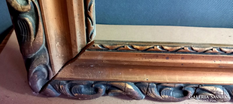 Antique wooden picture frame negotiable art nouveau design