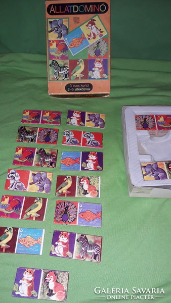 Retro Hungarian-made animal domino game in nice condition with box as shown in the pictures