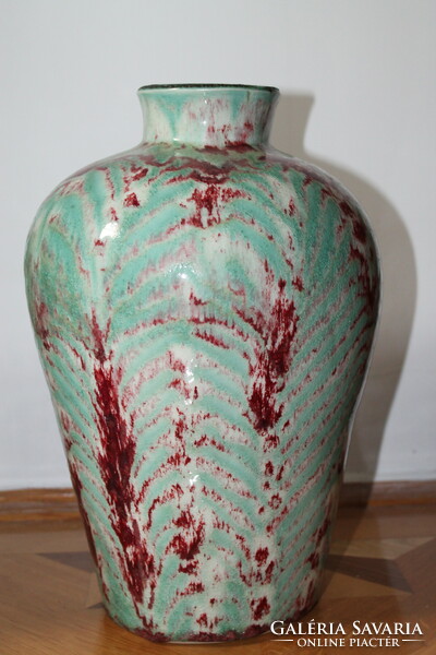 Pair of large industrial artist vases