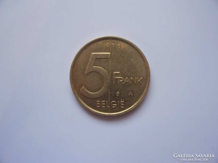 Belgium 5 francs francs 1998 belgie