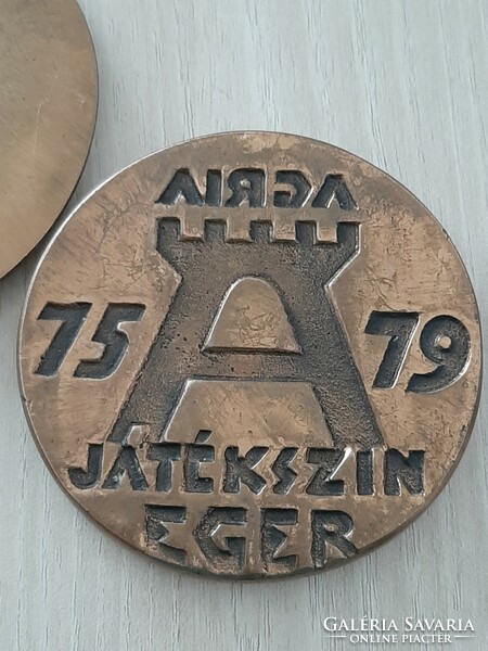 AGRIA   / EGER / Játékszín és AGRIA 1579 Játékszín EGER bronz plakettek