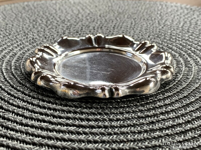 Antique silver flower shaped ring holder bowl
