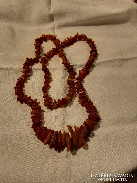 Raw amber necklace.
