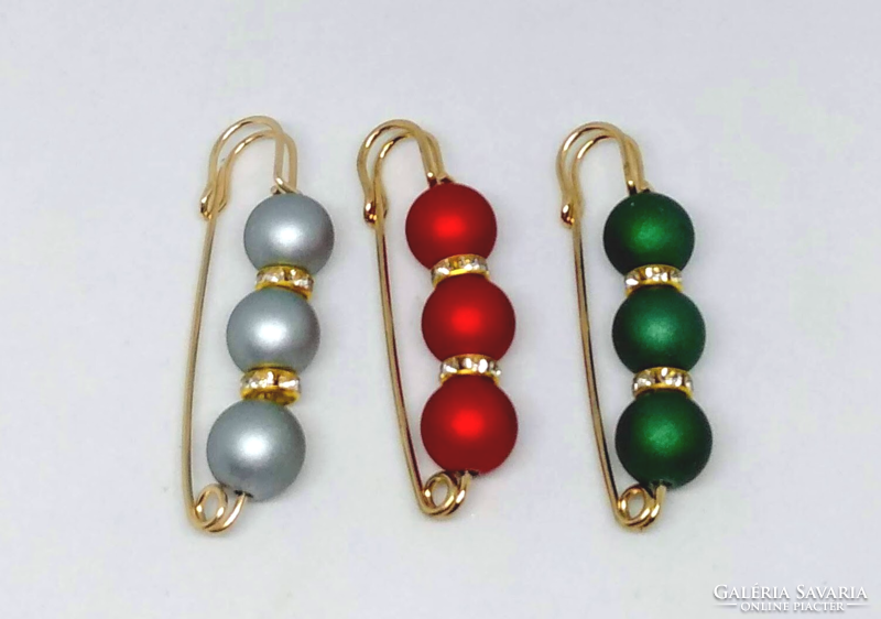 Multi-functional colored pearl brooch 11