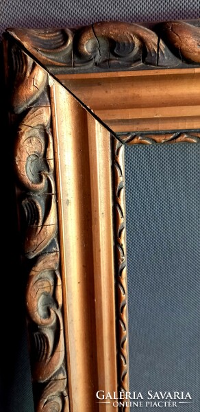 Antique wooden picture frame negotiable art nouveau design