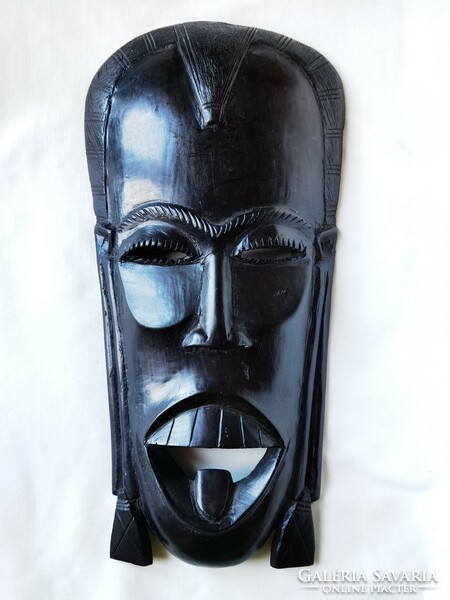 Old Kenyan African hand carved ebony mask