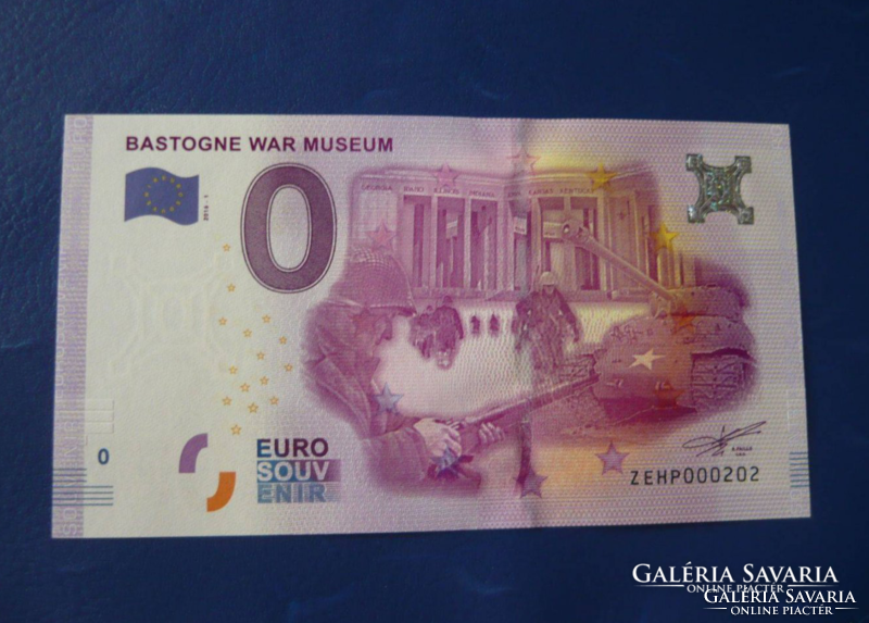 Belgium 0 euro 2016 bastogne war museum rifle tank! Rare commemorative paper money! Ouch!