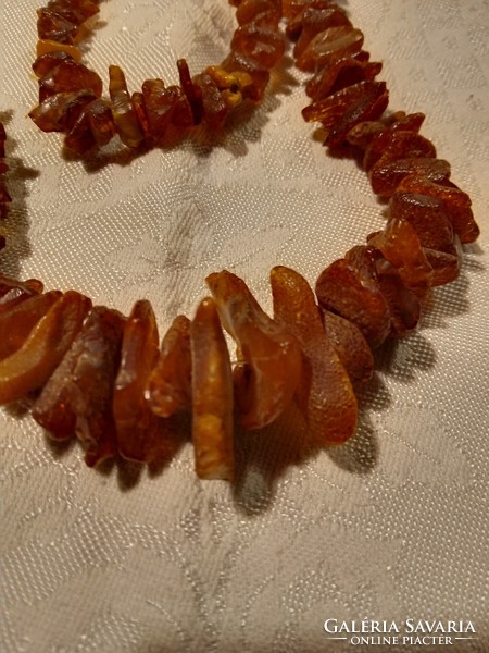 Raw amber necklace.