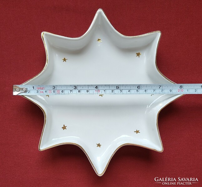 Christmas porcelain star-shaped bowl center plate decoration with gold pattern