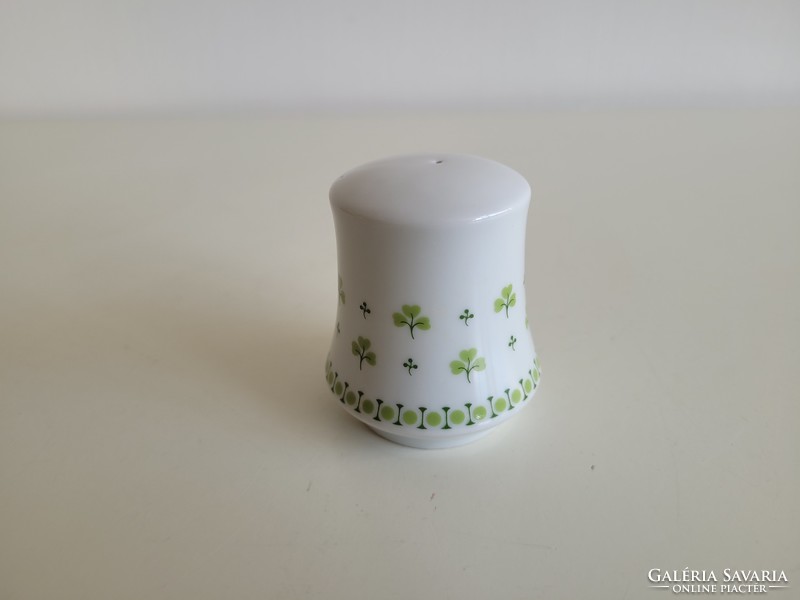 Lowland porcelain salt shaker with retro parsley pattern