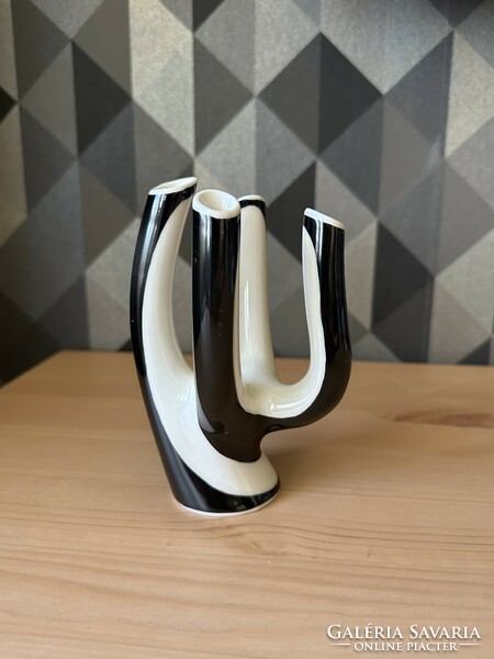 Lindner kueps bavaria modern futuristic porcelain vase, 13.5 cm