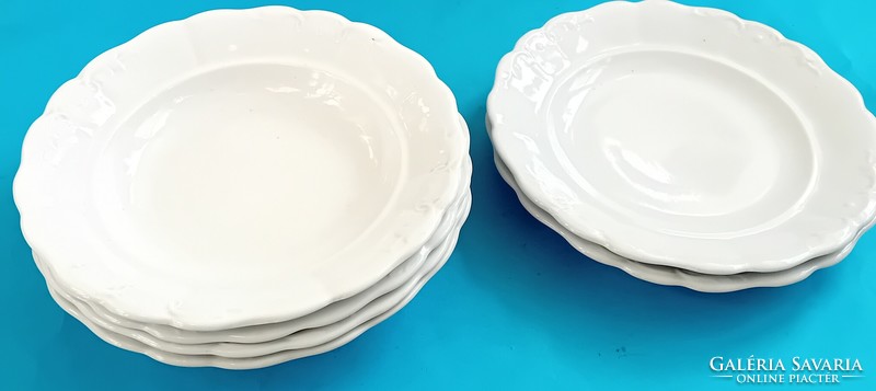 6 Zsolnay fehér tányér