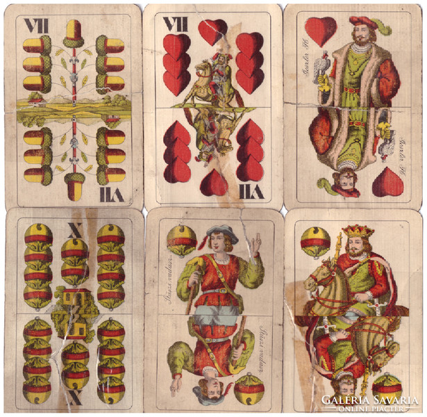 206. Magyar kártya Játékkártyagyár és Nyomda 32 lap 1955 körül