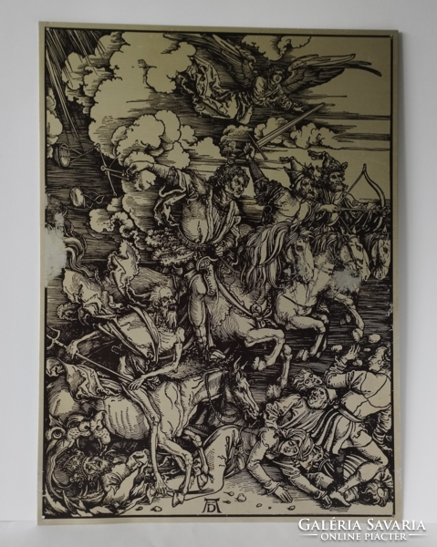 Albrecht Dürer - The Four Horsemen of the Apocalypse - print on aluminum plate