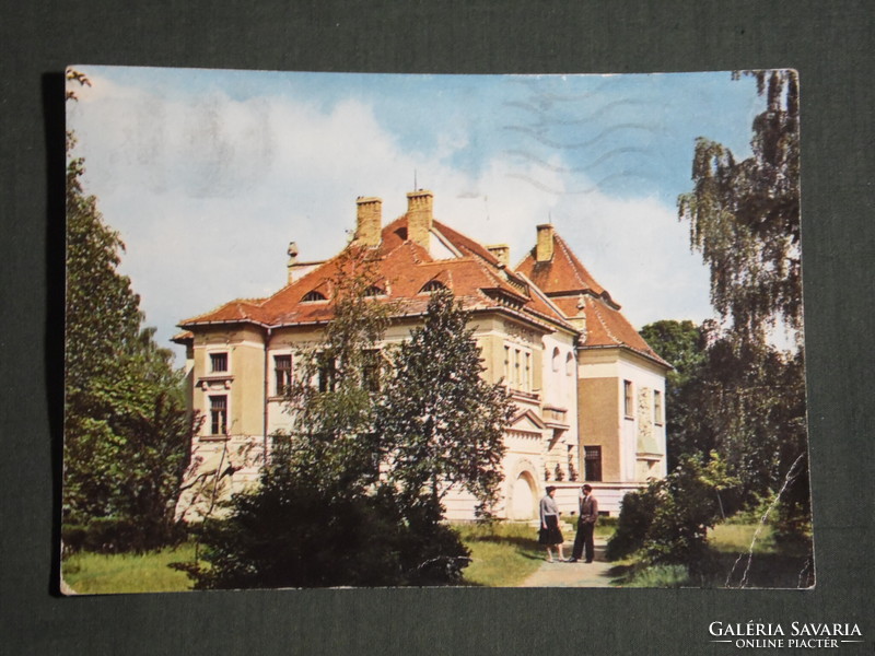Postcard, Balassagyarmat, Palóc museum, panorama detail