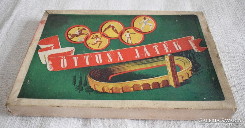 Öttusa társasjáték labdarúgás autoverseny régi játék táblák 50 - 60-as évek , hiányos vegyes