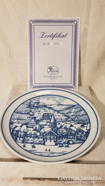 Flawless, in original box, with certificate, German wall plate, 20 cm diameter