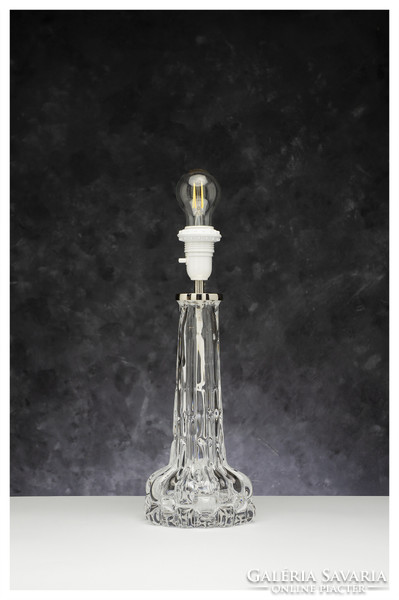 Vintage orrefors crystal glass table lamp from the 60s | carl fagerlund design | rd 2052